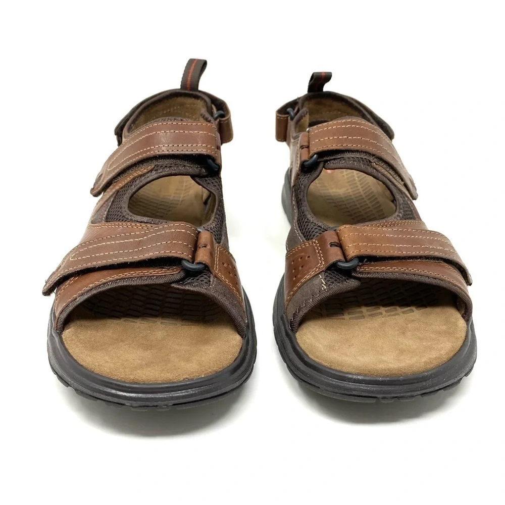 Clarks Mens Un.Caicos Brown Leather casual comfort sandals